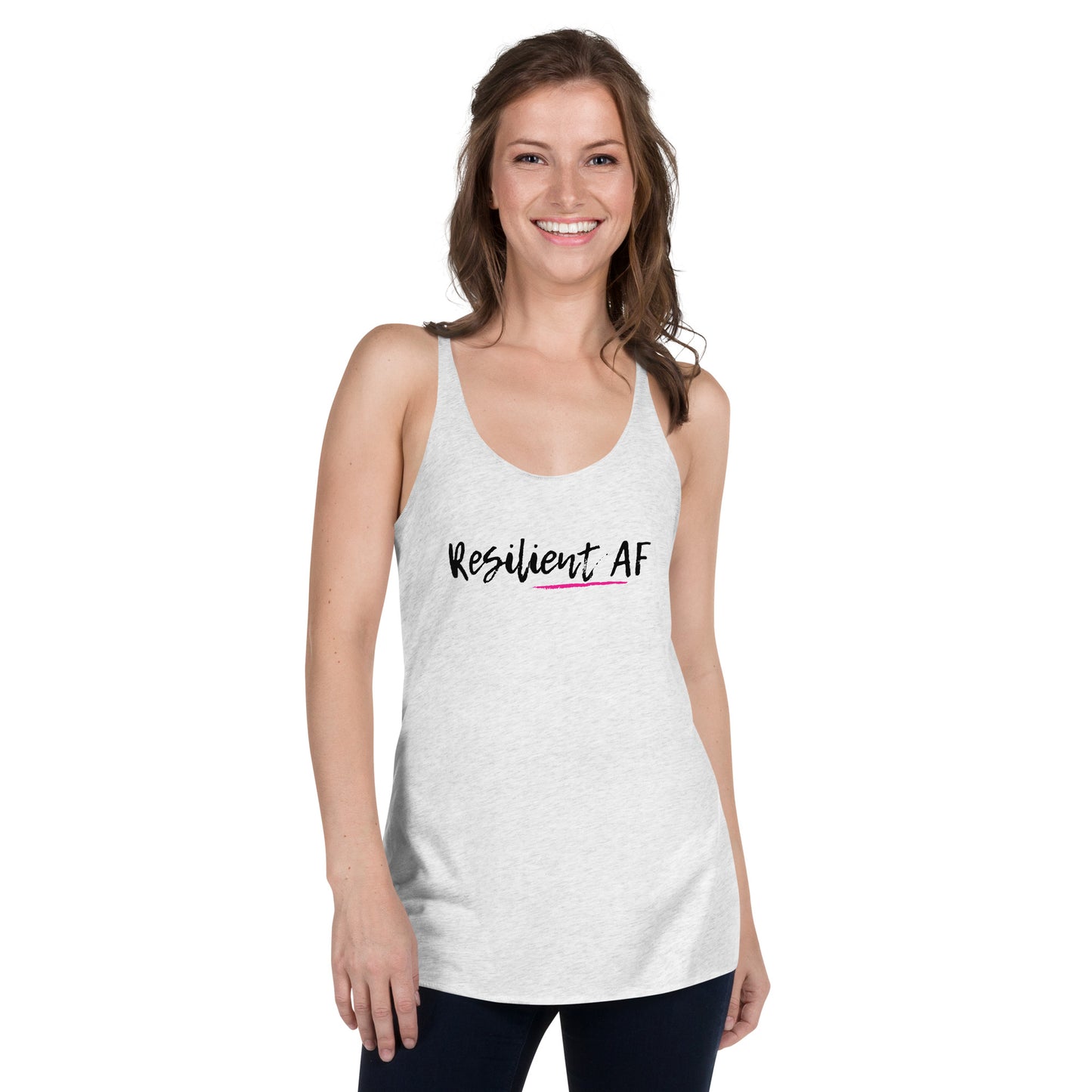 Racerback Tank Grey Resilient AF (Women's)